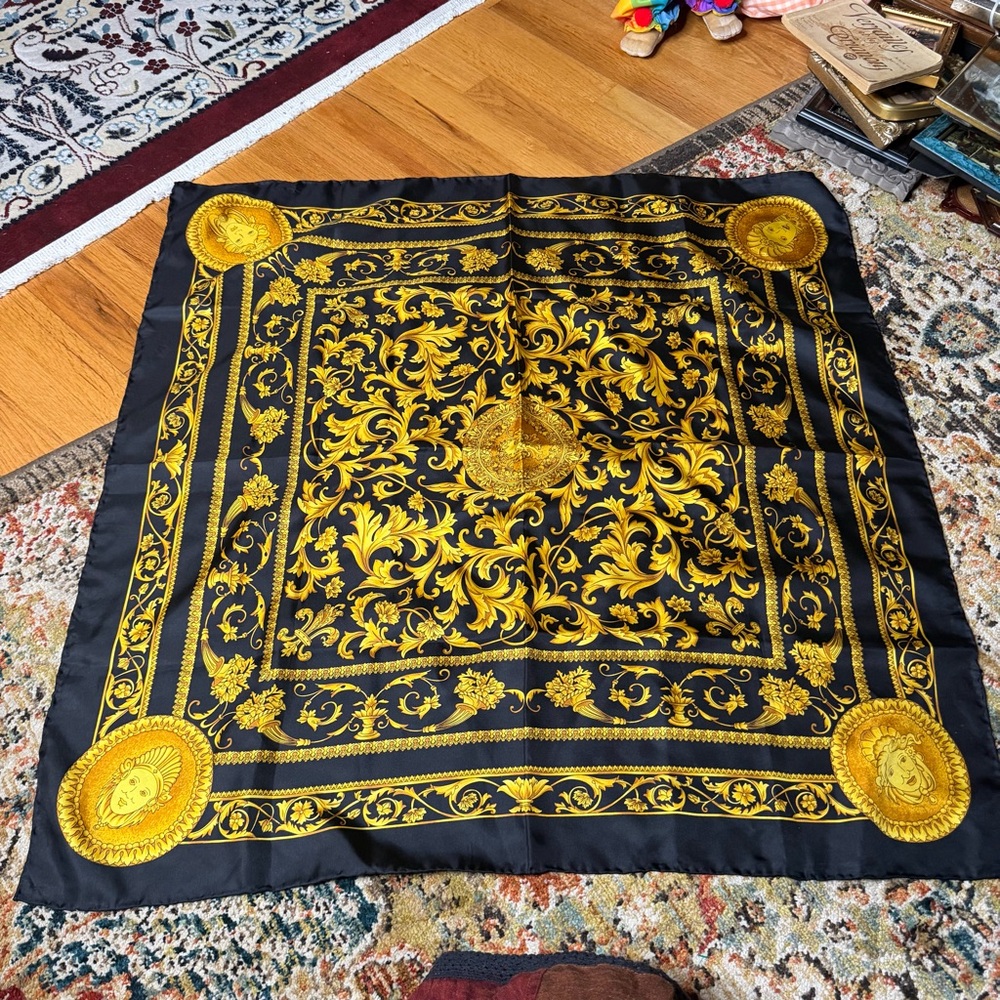 Vintage silk baroque scarf
